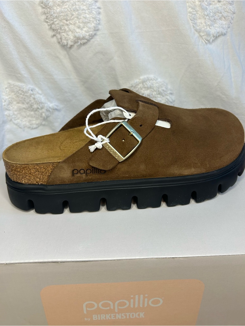 Birkenstock Boston Chunky Clogs Dark Tea/Black - Picture 10 of 15